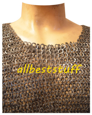 Full Flat 8 mm Inner Circumference Riveted Hauberk for Comfort Chest 34